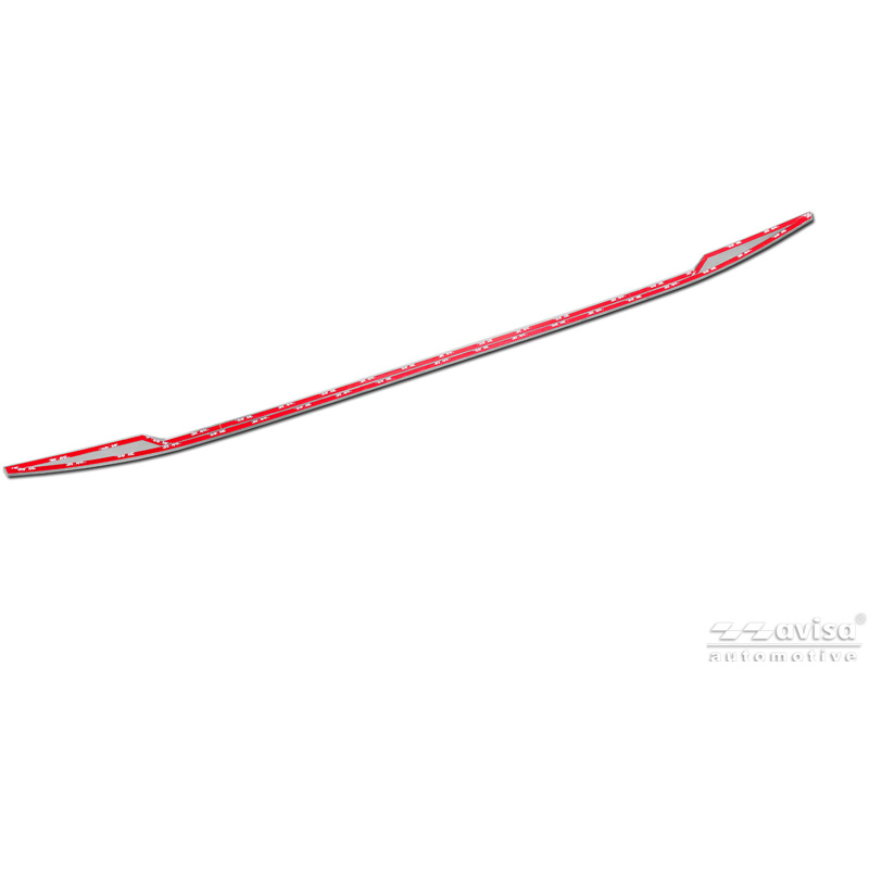 Avisa Revêtement d'habillage du hayon du coffre inox Chrome sur mesure pour BMW X4 II (G02) M-Sport Facelift 2021-