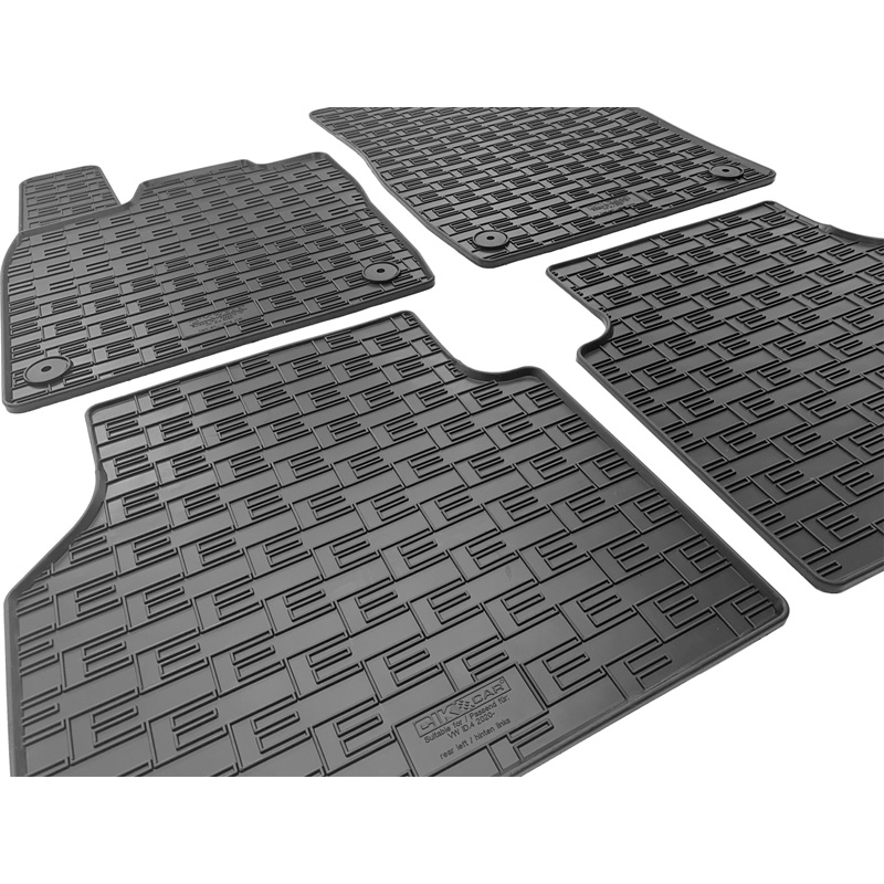 Set tapis de caoutchouc sur mesure pour Volkswagen ID.4 / ID.5 2020- & Skoda Enyaq iV 2020- incl. Coupé & Audi Q4 E-Tron (F4B) 2020- & Cupra Tavascan 2023- (4-pièces + points de fixage)