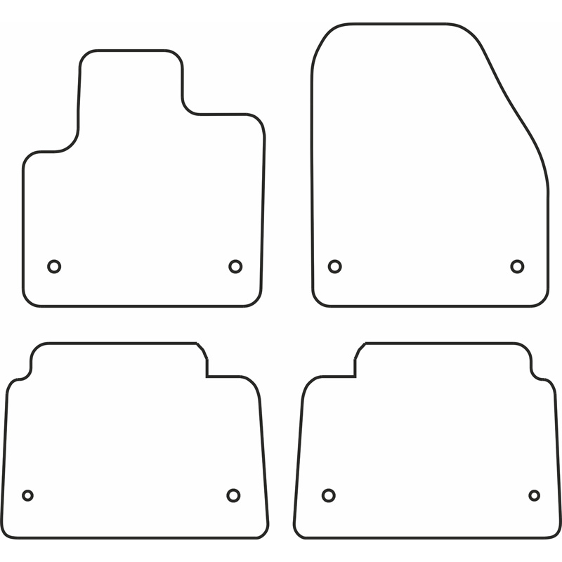 Set de tapis de sol en velours sur mesure pour Landrover Discovery Sport Facelift 2019-