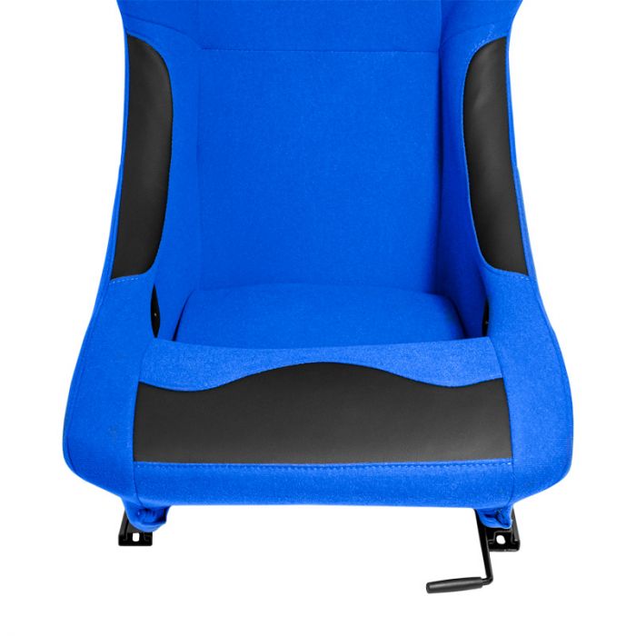 Siège baquet 'BW' - Bleu - Dossier fixe - incl. glissières