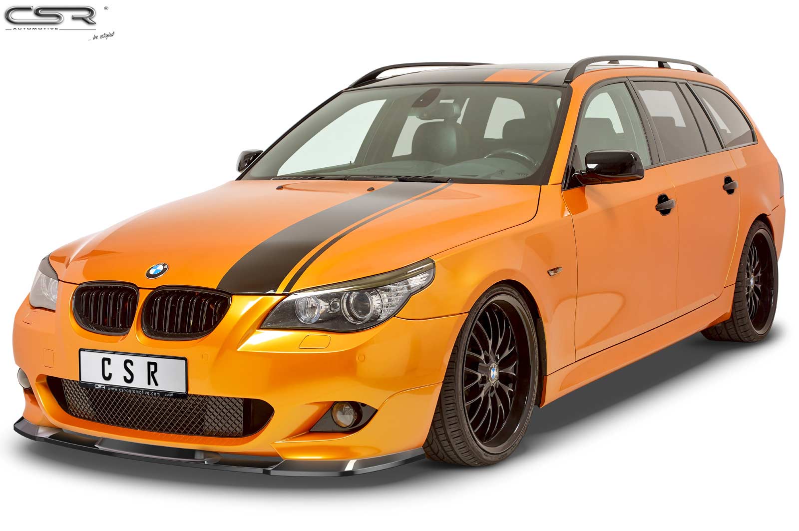 Voorspoiler BMW 5er E60/E61 M-pakket CSR Zwart Gelakt
