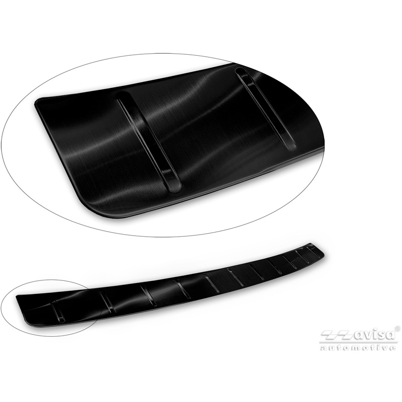 Avisa Protection de Seuil de Coffre Acier Inox sur mesure pour Audi A6 (C9) Avant S-Line 2025- - Noir