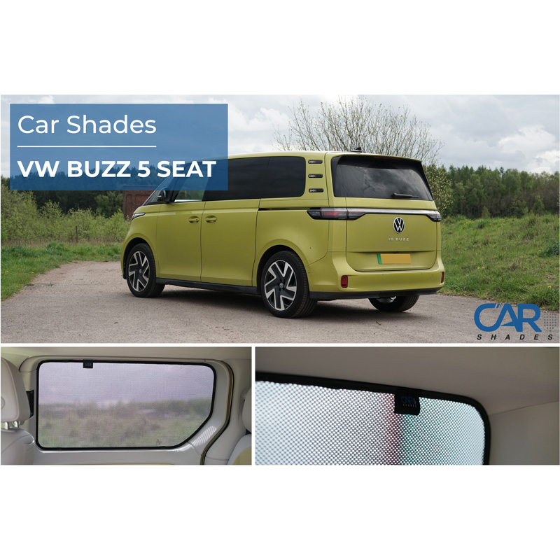 Set de Car Shades (portes arrières) sur mesure pour Volkswagen ID.Buzz (Bus) 2022- (Chassis court sans vitres coulissantes) (2-pièces)