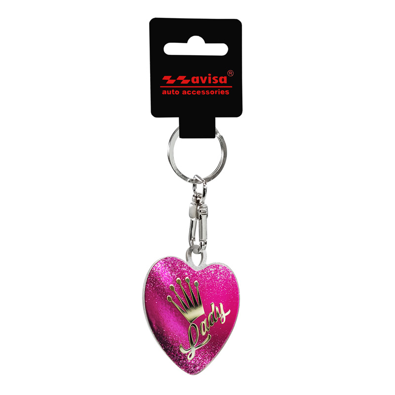 Porte-clés en acier inoxydable - Lady Heart