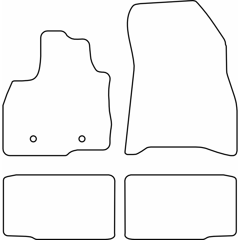 Set de tapis de sol en velours sur mesure pour Dacia Duster III Mild Hybrid (TCe) 4x4 2024-