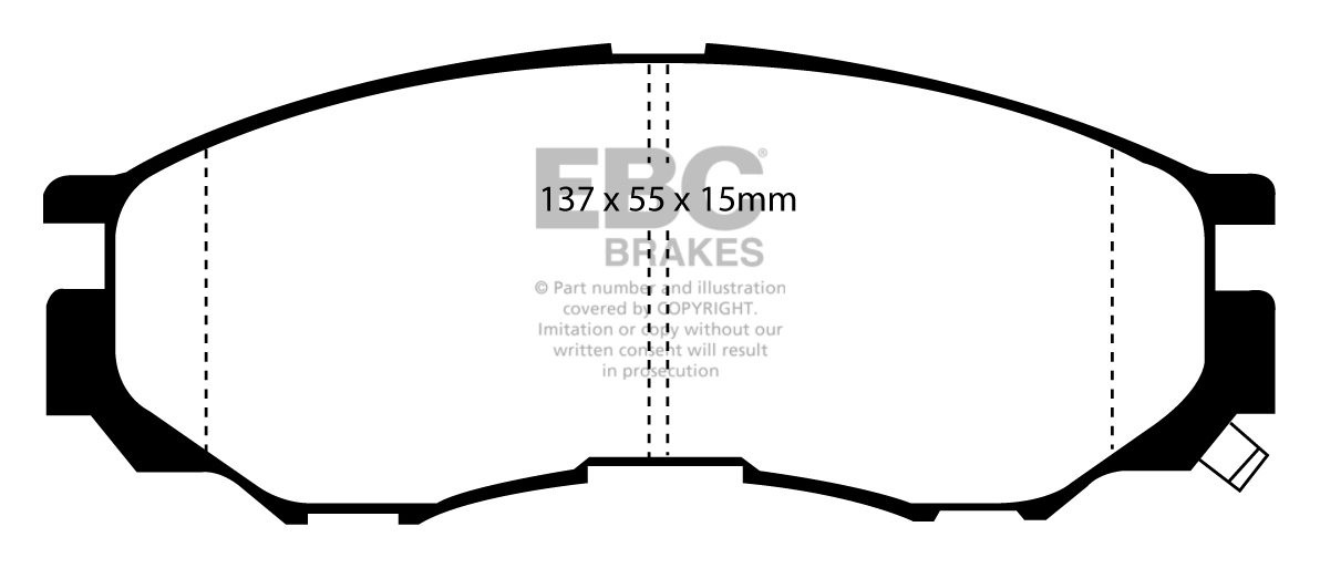 EBC Brakes MITSUBISHI Spacegear 2.5 TD 95-99 Remblokken voorzijd