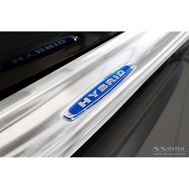 Protection de seuil arrière inox sur mesure pour Toyota Highlander (XU70) 2020- 'Hybrid'