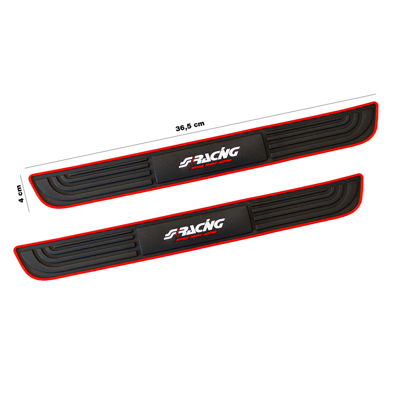 Simoni Racing Seuils de Portes Caoutchouc - 365x40 mm - 2 pièces
