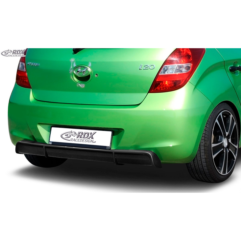 Jupe arrière 'Diffuseur' sur mesure pour Hyundai i20 PB/PBT 2008-2012 (ABS noir luisant)