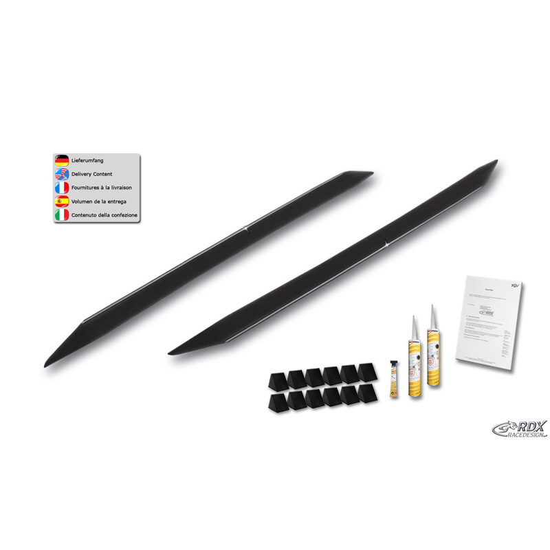 Jupes latérales sur mesure pour Volkswagen Caddy V Maxi 2020- 'Slim' (ABS)