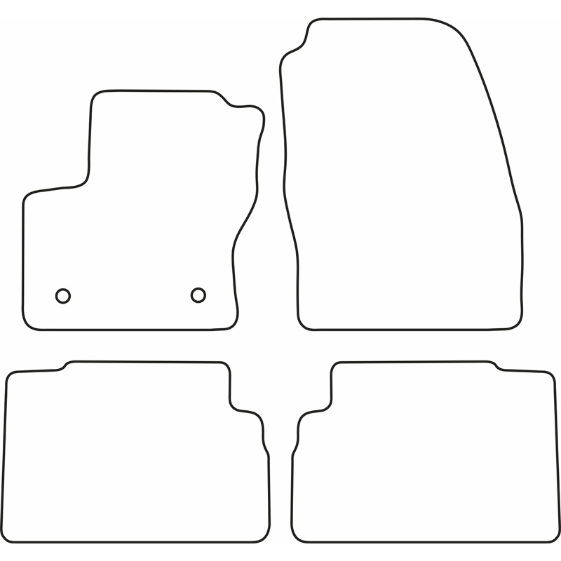 Set de tapis de sol en velours sur mesure pour Ford Focus C-Max 2013-2015