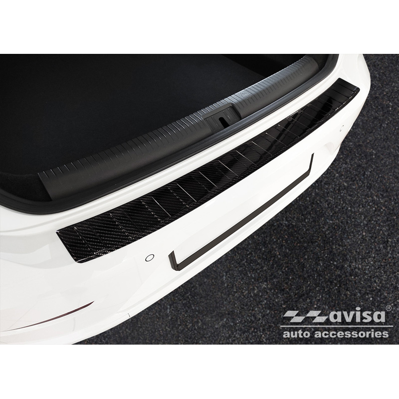 Protection de seuil arrière carboné 3D sur mesure pour Volkswagen Arteon 2017-2020 & FL 2020- 'Ribs'