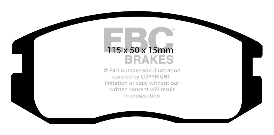 EBC Brakes MITSUBISHI Colt 1.3 12v (C51A) 90-92 Remblokken voorz