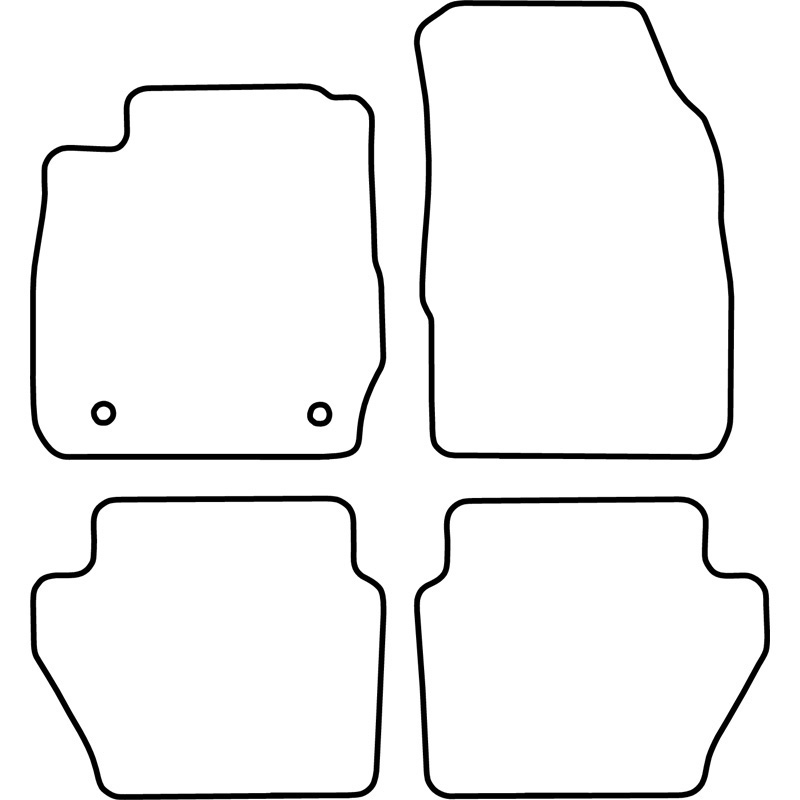 Set de tapis de sol en velours sur mesure pour Ford Fiësta 2013-2017
