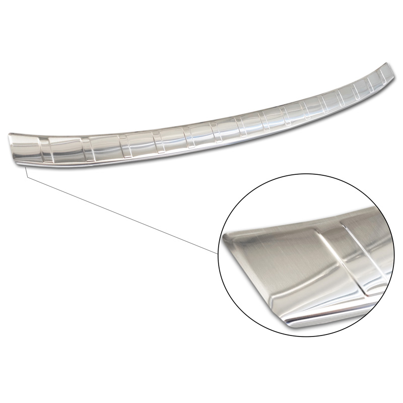 Protection de seuil arrière inox sur mesure pour Seat Ibiza 6J 5-portes Facelift 2012-2017 'Ribs'