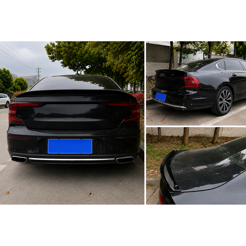 Spoiler arrière sur mesure pour Volvo S90 II Facelift 2020- (ABS Noir Luisant)