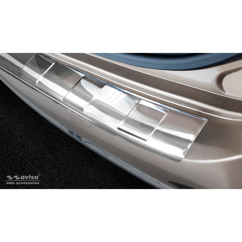 Protection de seuil arrière inox sur mesure pour Kia Sportage IV Facelift 2018-2021 'Ribs'