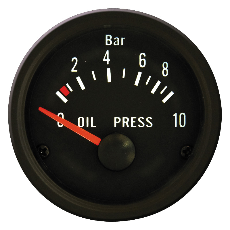 Instrument Performance noir classique pression d'huile 0-10 bar 52mm