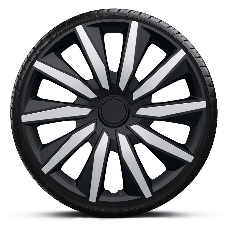 Jeu d'enjoliveurs Decente 15-inch argent/noir