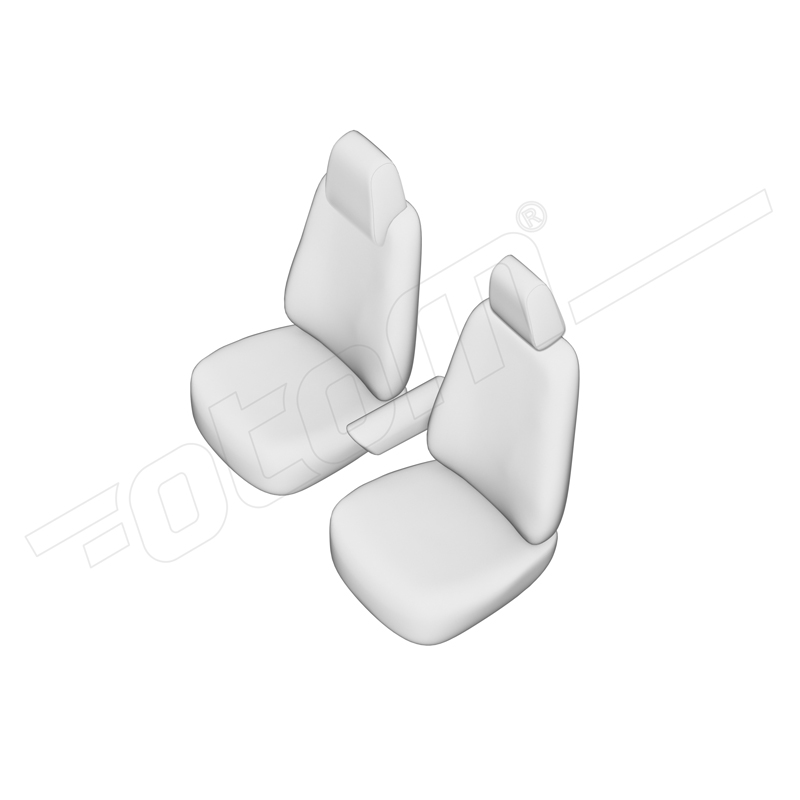 Original Design Housses de siège en tissu 1+1 sur mesure pour Opel Combo 2018- (accoudoir sur le siège conducteur + siège passager fixe)