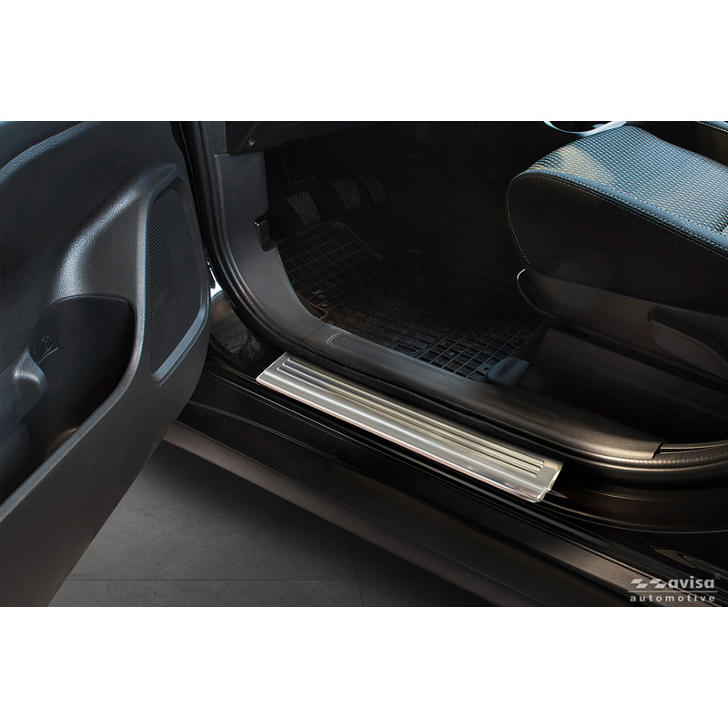 Avisa Seuils de portes inoxydable sur mesure pour Mitsubishi Outlander III 2012-2020 incl. PHEV & Facelift 'Lines' - 4-pièces