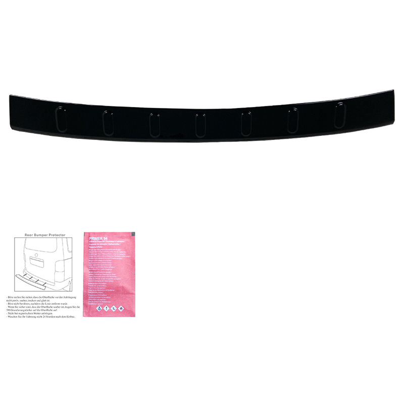 Protection de seuil arrière sur mesure pour Volkswagen Caddy MK5 2020- - Noir brillant