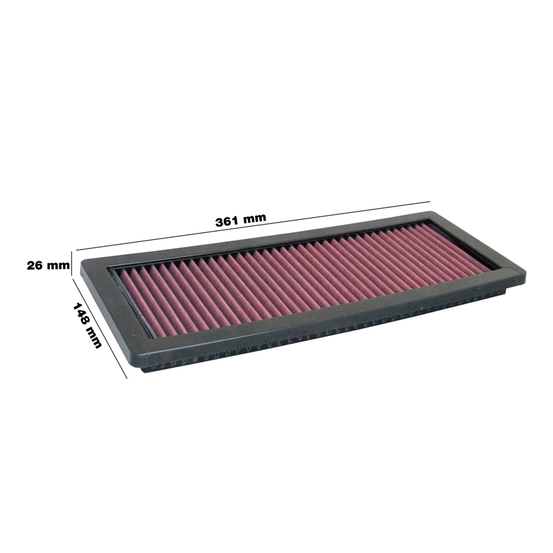 Simoni Racing Filtre à air de Remplacement sur mesure pour Citroën C4 / C5 (aircross) / DS3 / DS4 / DS5 / Mini Cooper / Opel Grandland X 1.6T / Peugeot 207 / 208 / 3008 / 308 / 5008 / 508 / RCZ