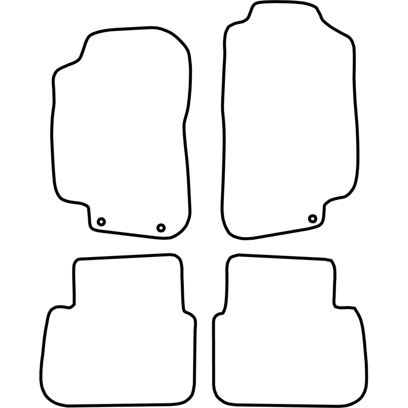 Set de tapis de sol sur mesure pour Saab 9-5 2008-2010