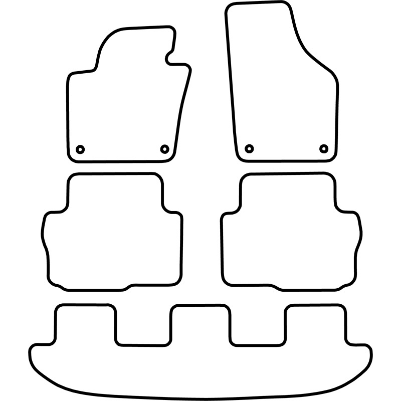 Set de tapis de sol sur mesure pour Renault Clio 2001-2005