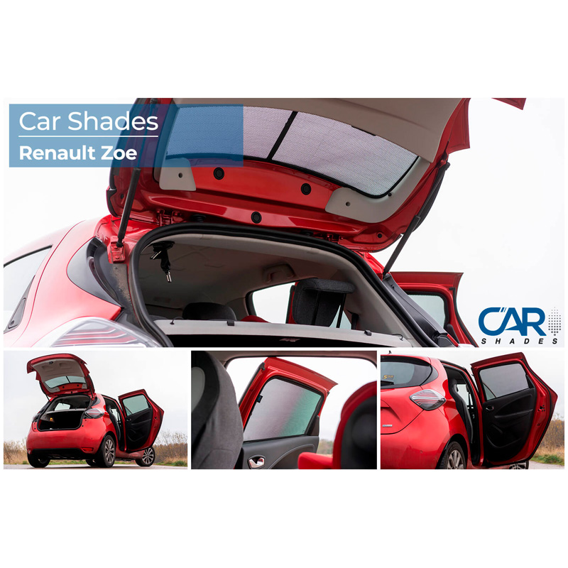 Set de Car Shades sur mesure pour Renault Zoe 2013-2019 & 2019- (4-pièces)