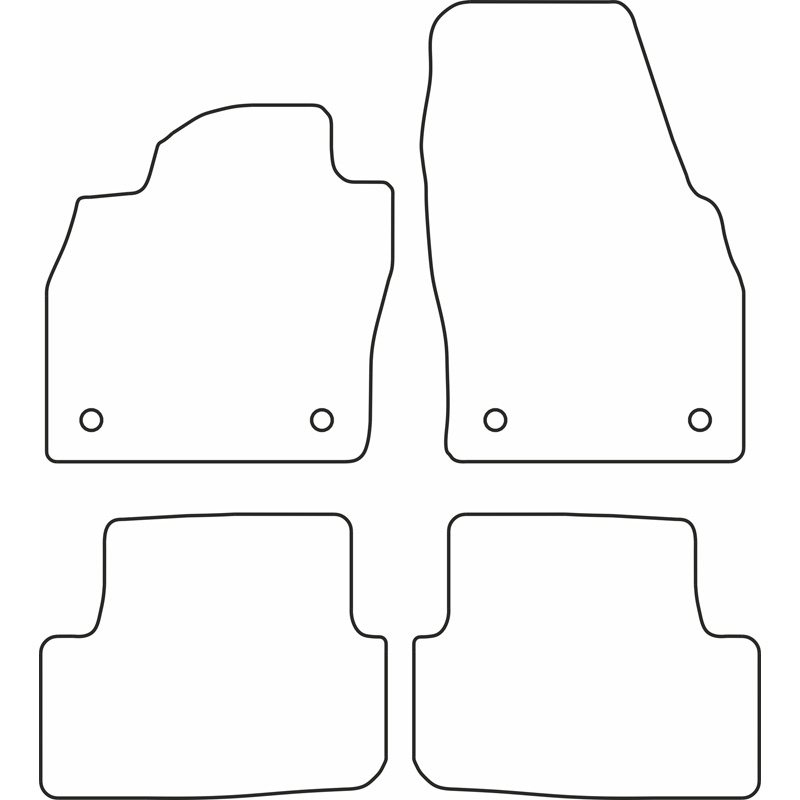 Set de tapis de sol sur mesure pour Volkswagen Polo VI 3/5-portes 2017-