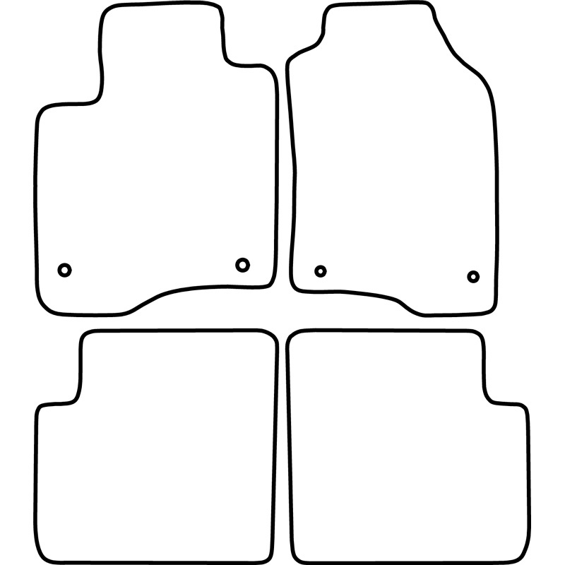 Set de tapis de sol sur mesure pour Fiat Panda 2015-