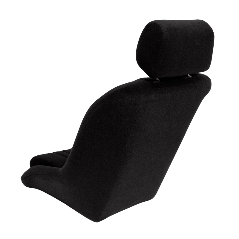 Siège baquet 'Classic' - Noir - Dossier fixe + Appuie-tête - incl. glissières