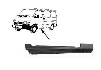dorpel, lang, links, 09/1991-Ford Transit, 1986-1994