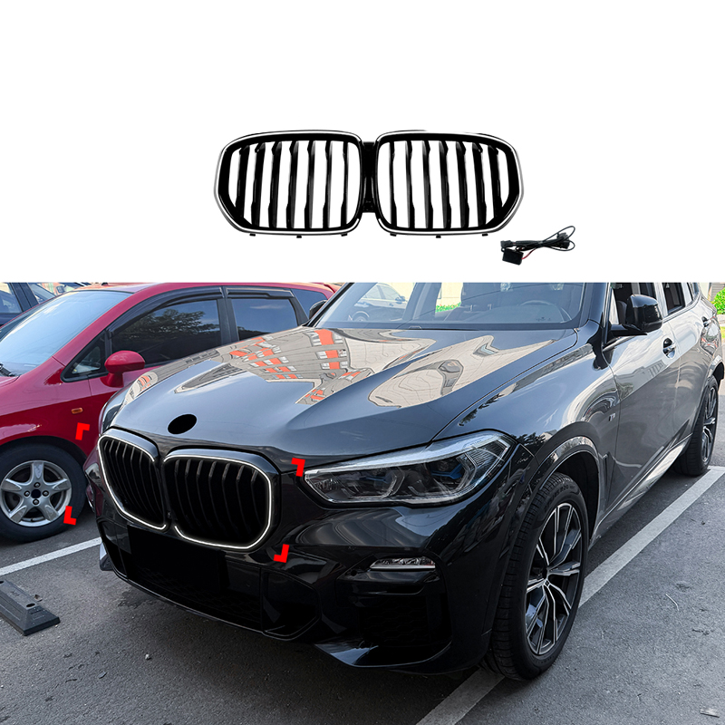 Grill avec Bordure-LED sur mesure pour BMW X5 (G05) 2018-2022