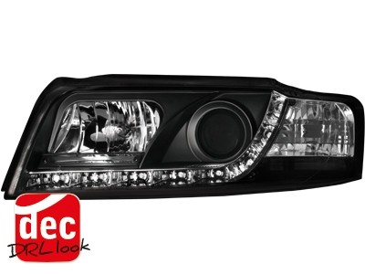 Phares Audi A4 8E Yeux du Diable Dayline noire