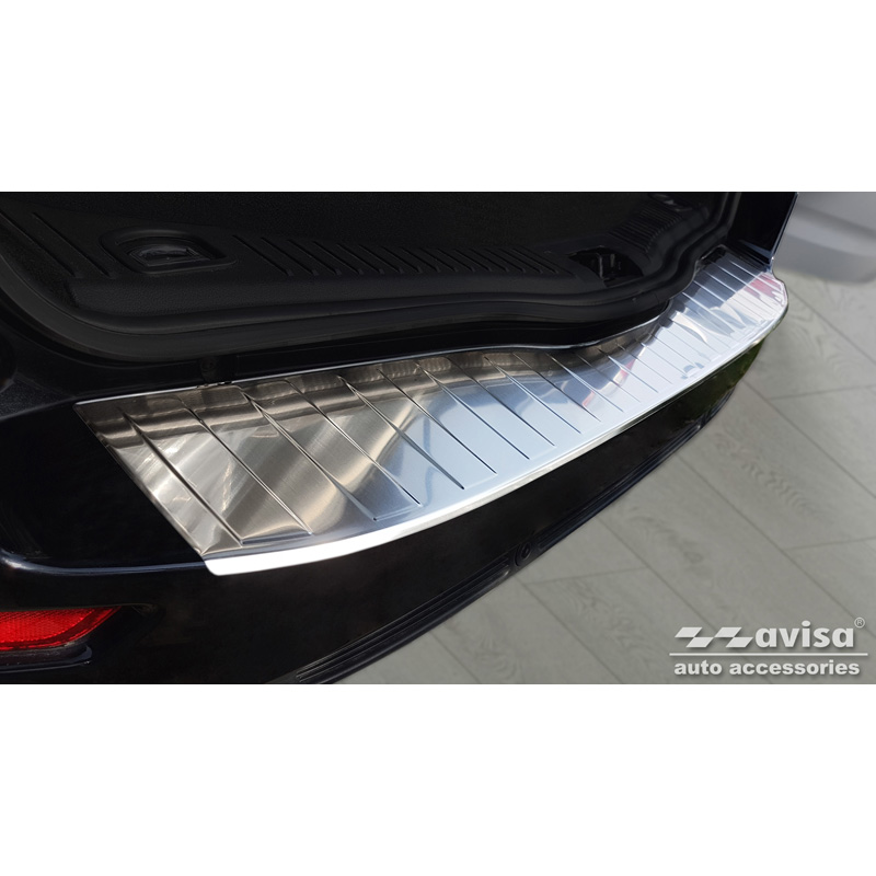 Protection de seuil arrière inox sur mesure pour Ford Mondeo Wagon 2010-2014 'Ribs'