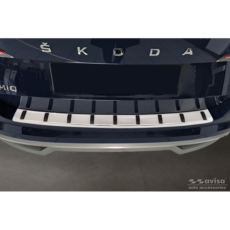 Protection de seuil arrière inox sur mesure pour Skoda Kamiq 2019- 'STRONG EDITION'