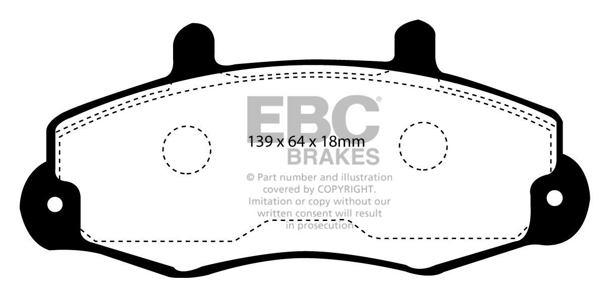 EBC Brakes FORD BEDRIJFSWAGEN Transit 80 95-98 Remblokken voorzi