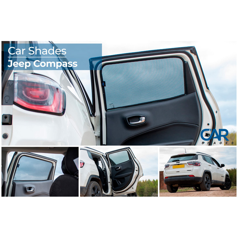 Set de Car Shades (portes arrières) sur mesure pour Jeep Compass (MX) 2017- (2-pièces)
