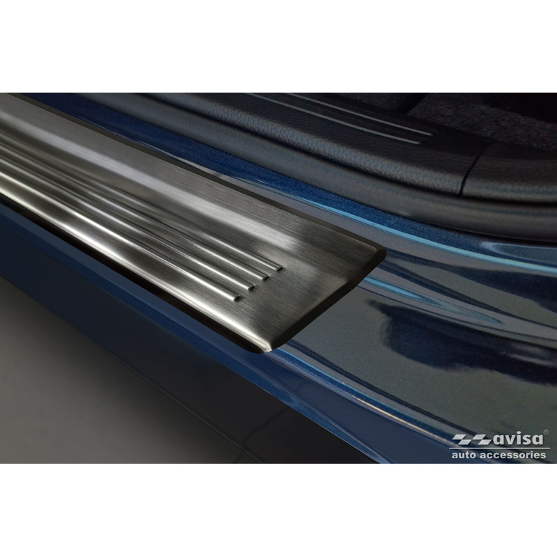 Seuils de portes inoxydable noir sur mesure pour Honda CR-V VI (RS_) 2023- - 'Lines' - 4-pièces
