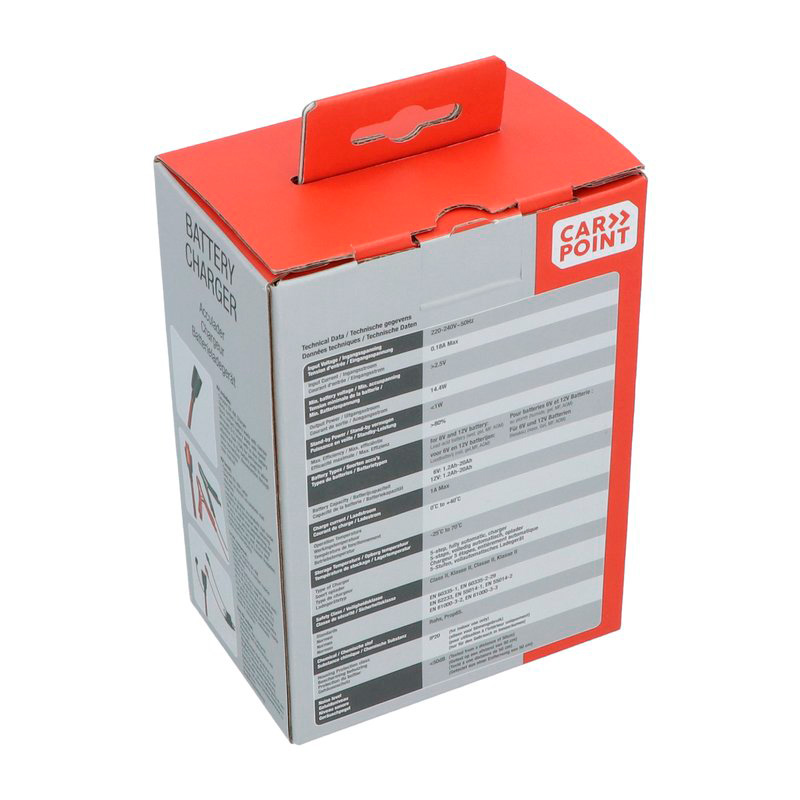 Chargeur de batterie Carpoint BX-4M 6V/12V 1 Ampère