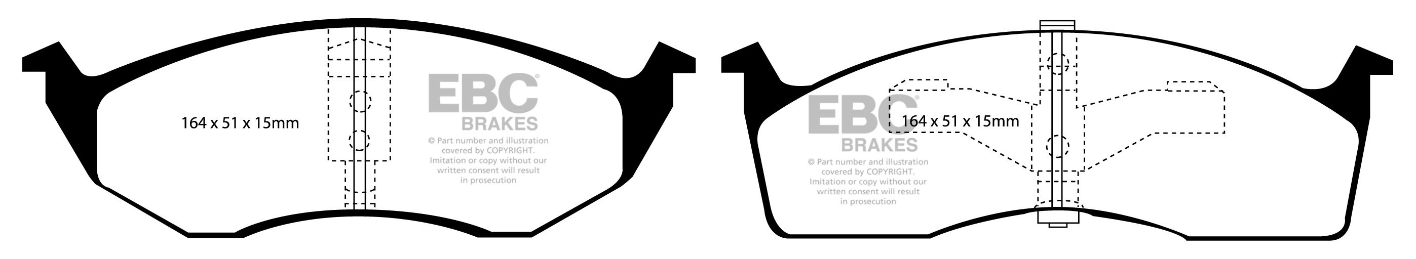 EBC Brakes CHRYSLER (USA) Grand Voyager 2.5 TD 98-2000 Remblokke