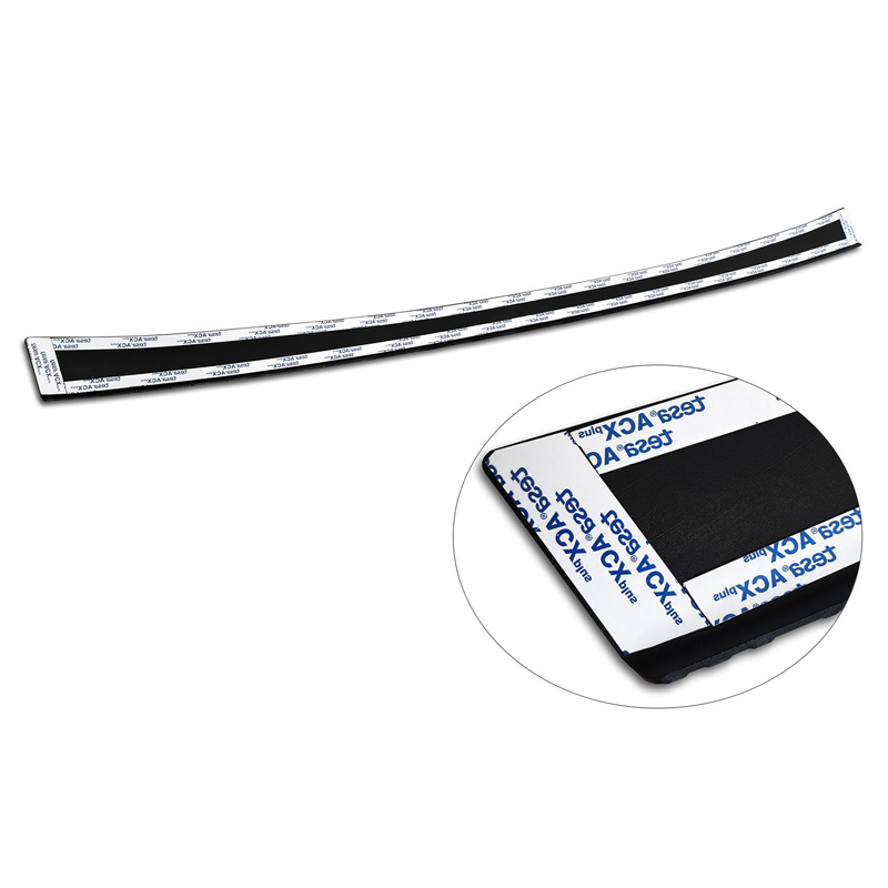 Protection de seuil arrière en aluminium noir mat sur mesure pour Toyota RAV4 (5th Gen.) 2018- & Suzuki Across 2020- 'Riffled Plate'