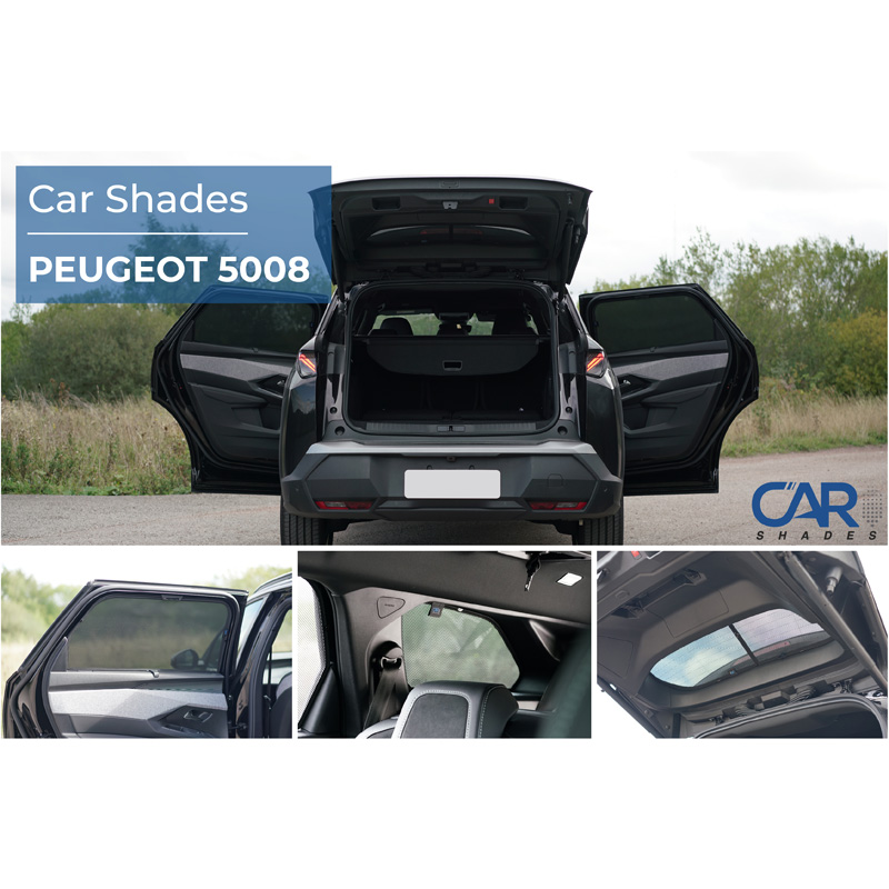 Set de Car Shades sur mesure pour Peugeot 5008 III 2024- (6-pièces)