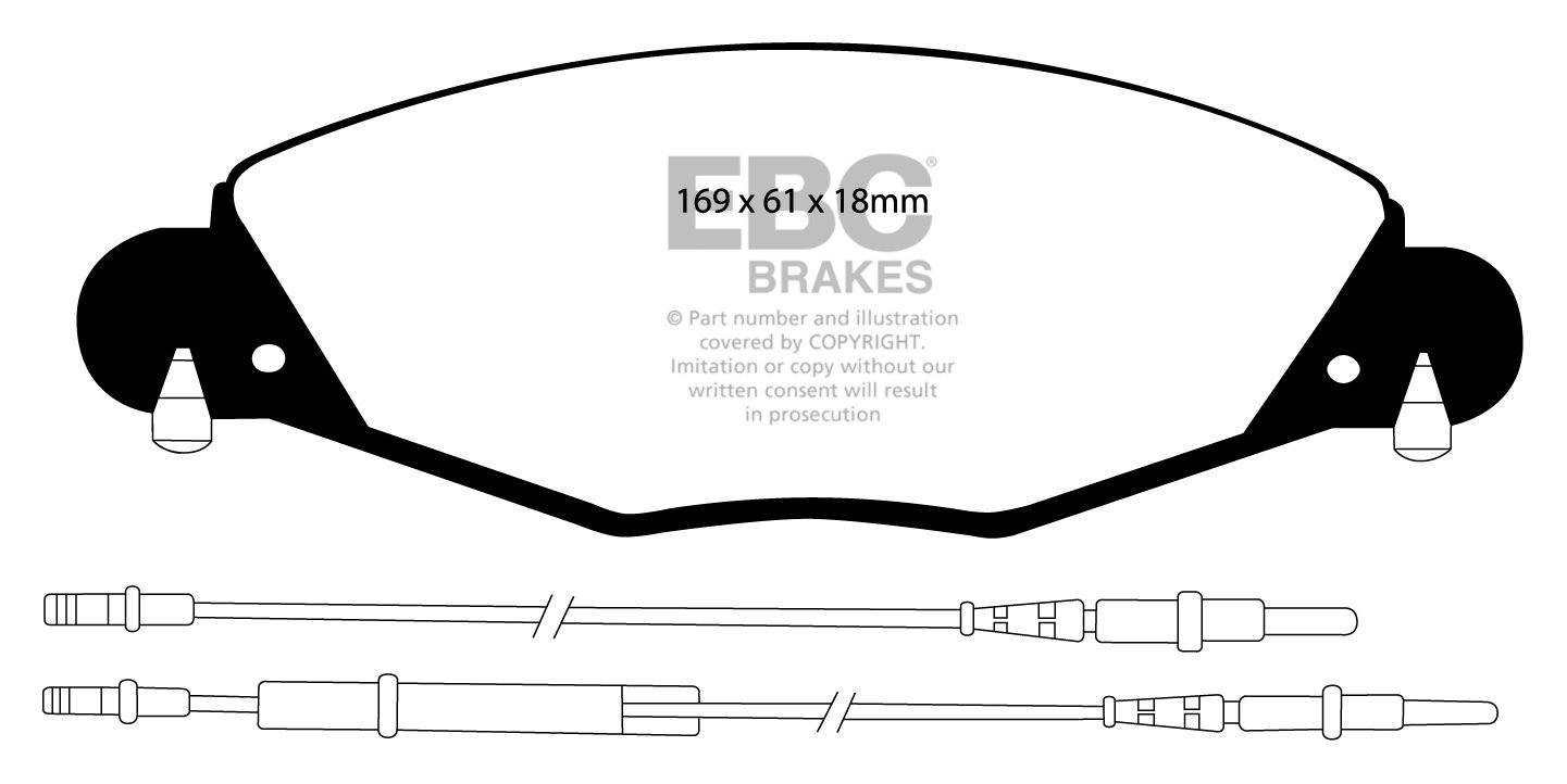 EBC Brakes CITROEN C5 3.0 2001-2008 Remblokken voorzijde greenst