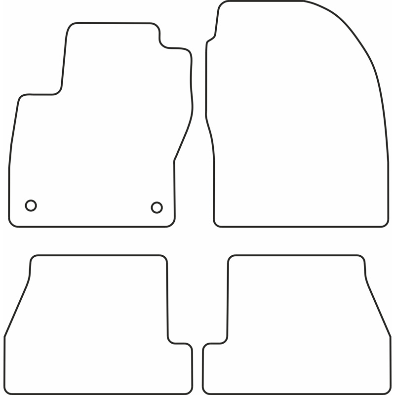 Set de tapis de sol en velours sur mesure pour Ford Focus 2011-2015