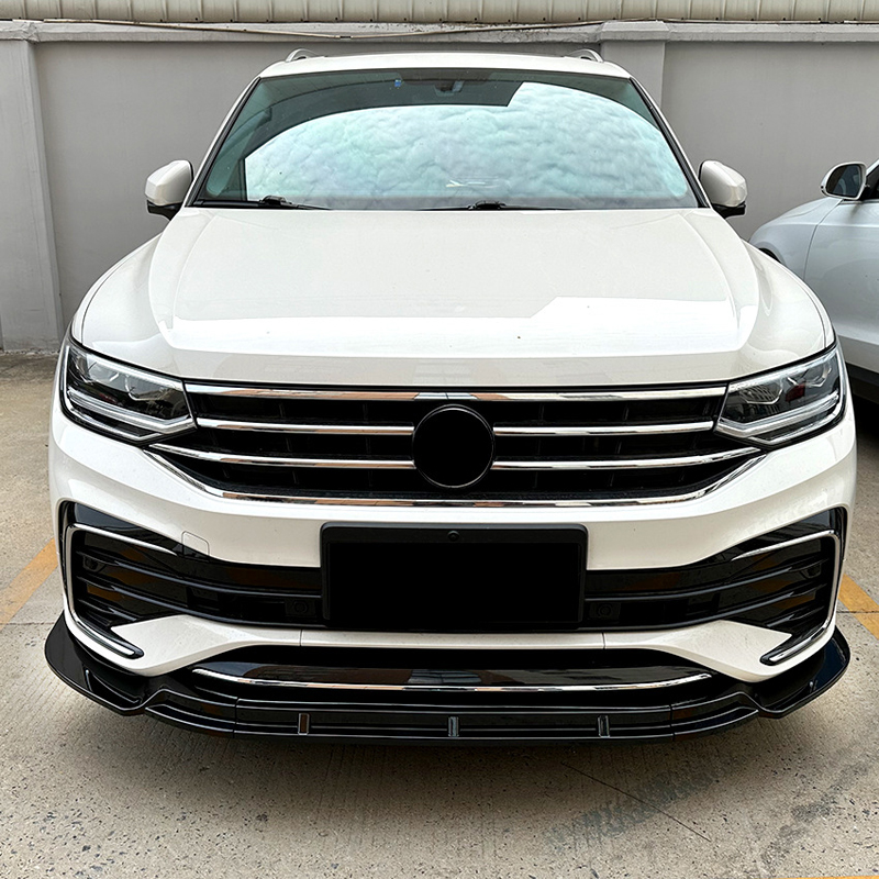 Spoiler avant sur mesure pour Volkswagen Tiguan II R-Line Facelift 2020-2024 (ABS Noir luisant)