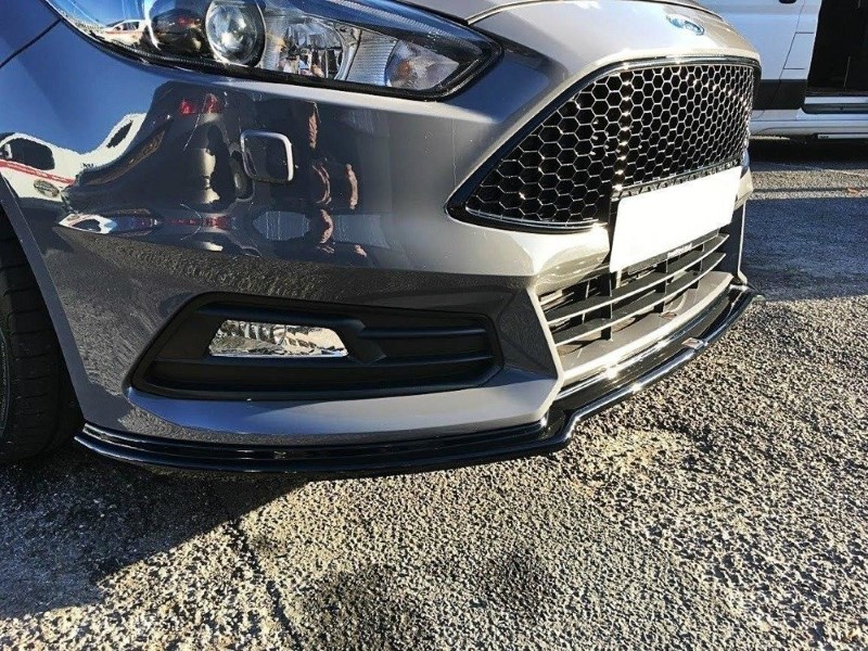 Voorspoiler Ford Focus ST Mk3 FL V.3 Glanzend Zwart