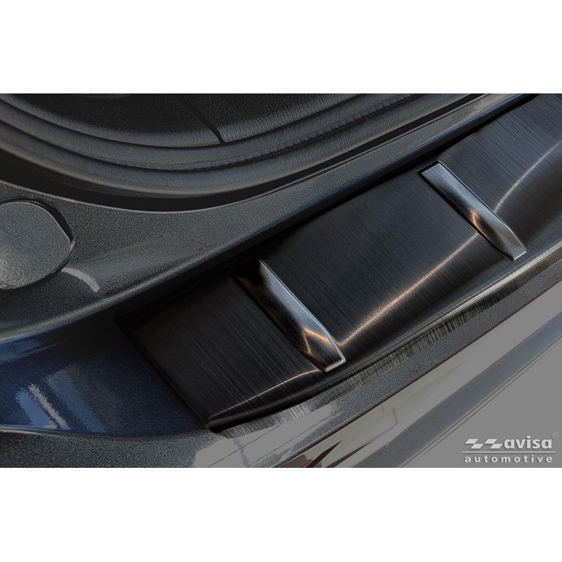 Avisa Protection de Seuil de Coffre Acier Inox sur mesure pour Mitsubishi Outlander IV Facelift 2025- - Noir